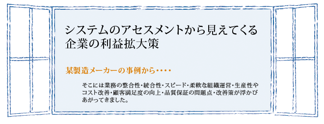 システムのアセスメントから見えてくる企業の利益拡大策